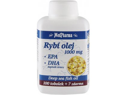 MedPharma Rybí olej 1000 mg + EPA + DHA 107 kapslí