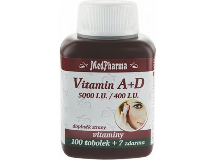 MedPharma Vitamín A+D 5000 I.U. 400 I.U. 107 kapslí