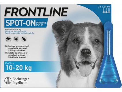 Frontline Spot On Dog M 10 20 kg 3 x 1,34 ml