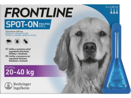 Frontline Spot On Dog L 20 40 kg 3 x 2,68 ml