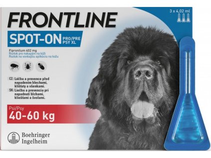 Frontline Spot On Dog XL 40 60 kg 3 x 4,02 ml