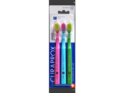 Curaprox CS Smart 7600 Ultrasoft 3 ks (Barva žlutá + růžová + fialová)