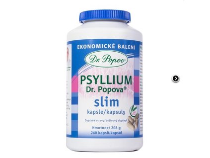 Screenshot 2025 07 23 at 14 31 00 Psyllium Dr. Popova SLIM kapsle ekonomické balení 240 ks Dr. Popov Megaknihy.cz