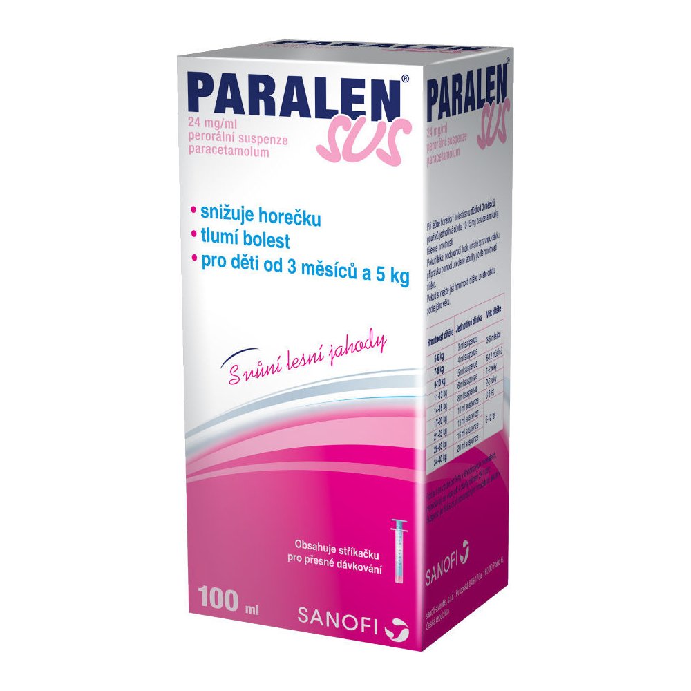 Paralen Sus por.sus. 1 x 100 ml/2,4gm