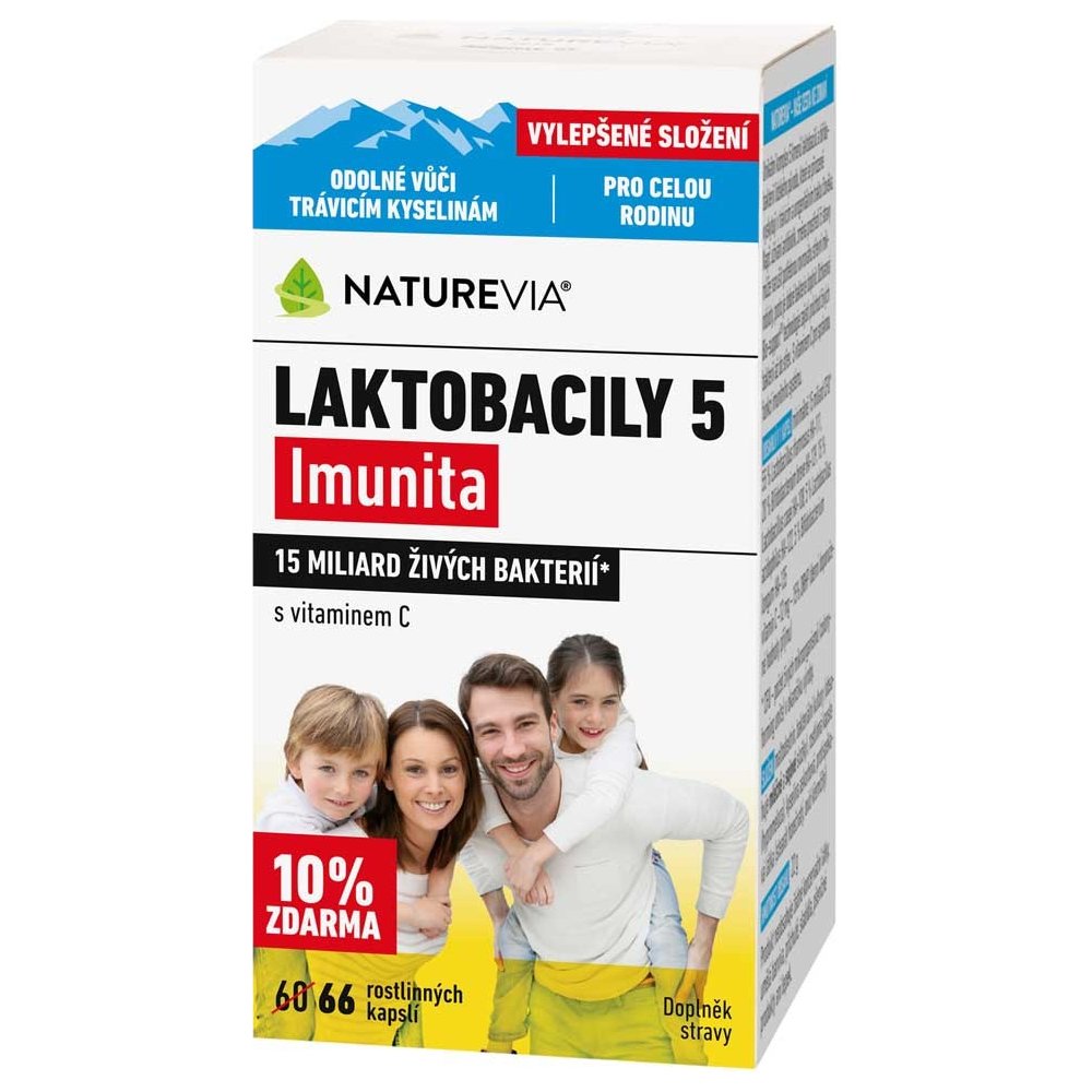 Swiss NatureVia Laktobacily 5 Imunita 66 kapslí