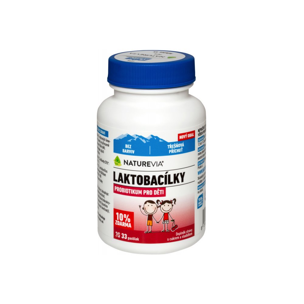 Swiss NatureVia Laktobacily třešňové 33 pastilek