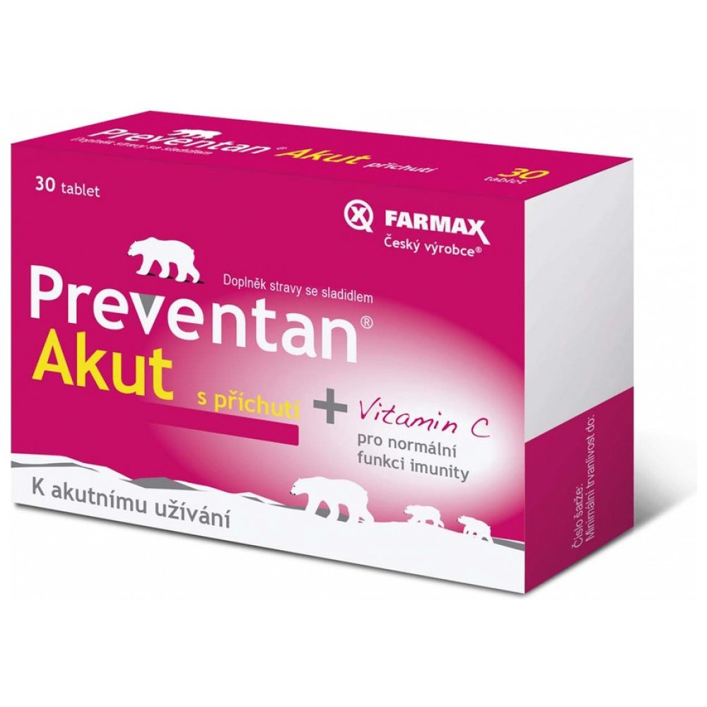 Preventan Akut s novou příchutí 30 tablet