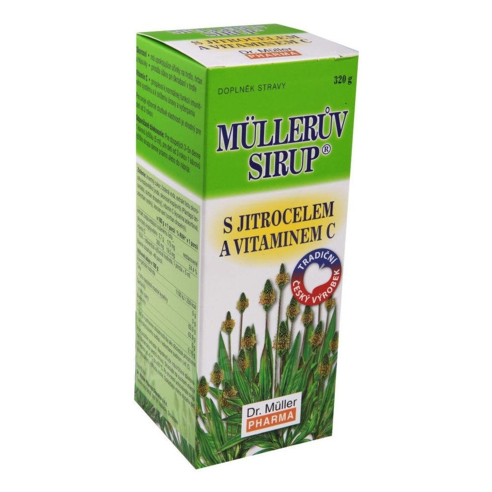 Müllerův sirup s jitrocelem a vitaminem C 320 g