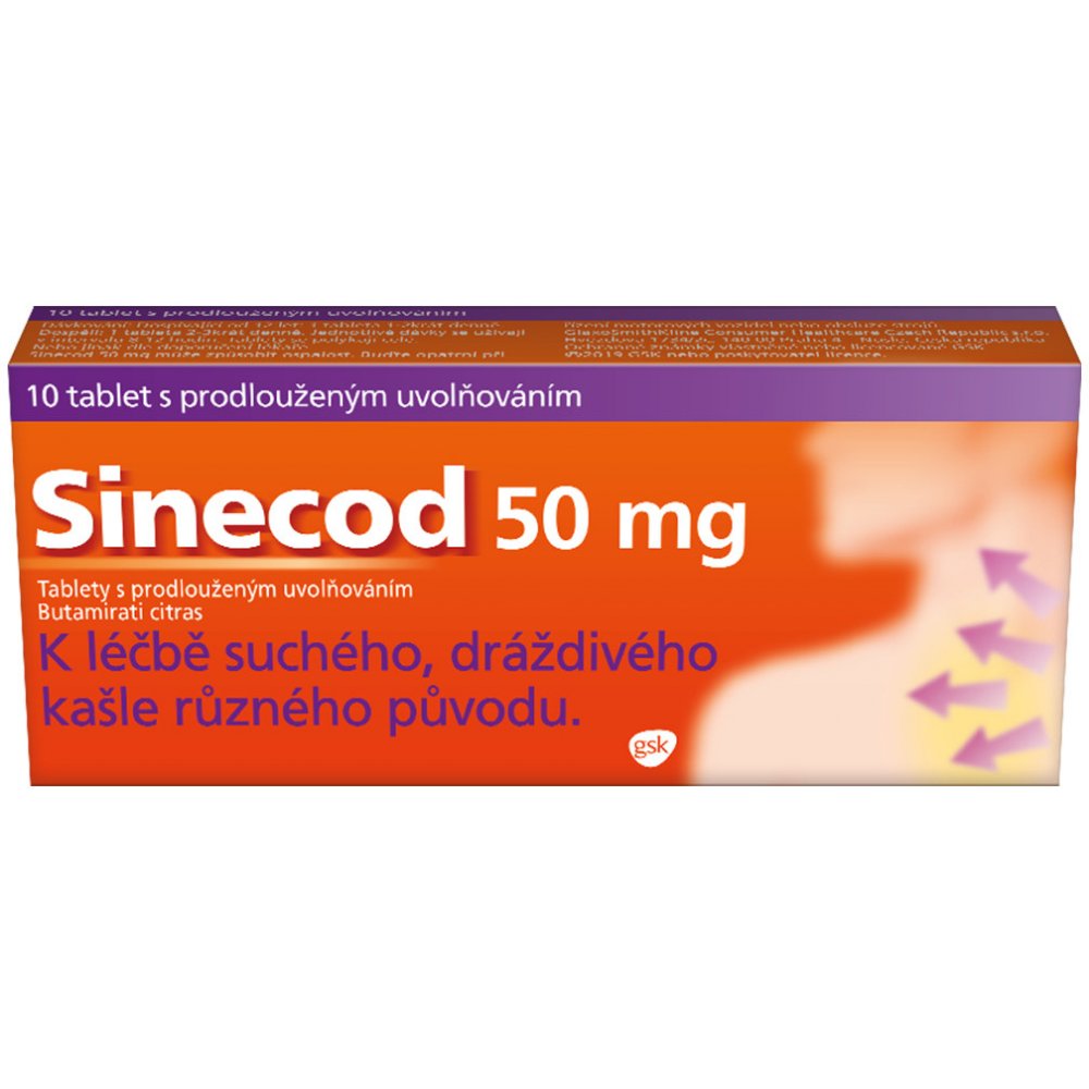 Sinecod 50 mg por.tbl.pro.10