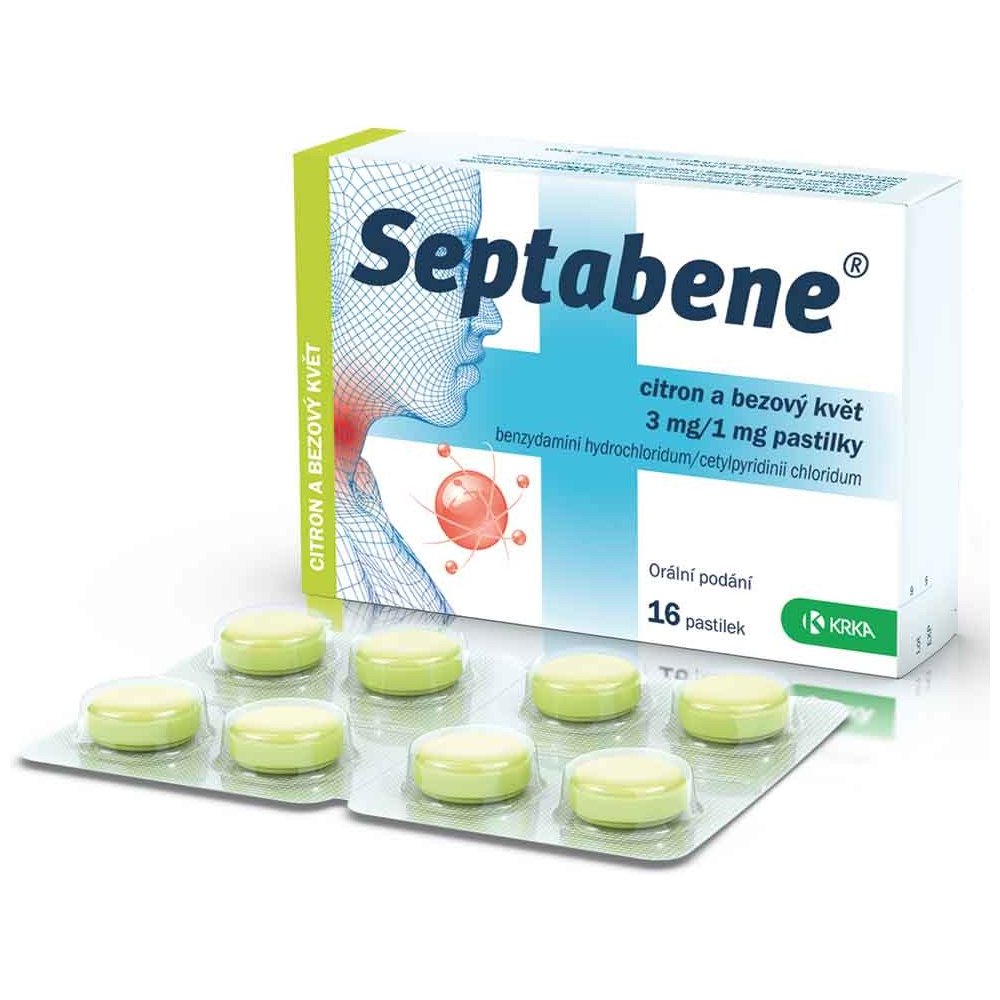 Septabene Citron a bezový květ 3 mg/1 mg pas.16