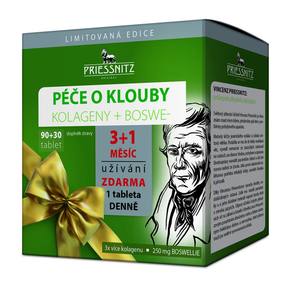 Priessnitz Kolag+Boswellie péče o klouby tablet 90+30