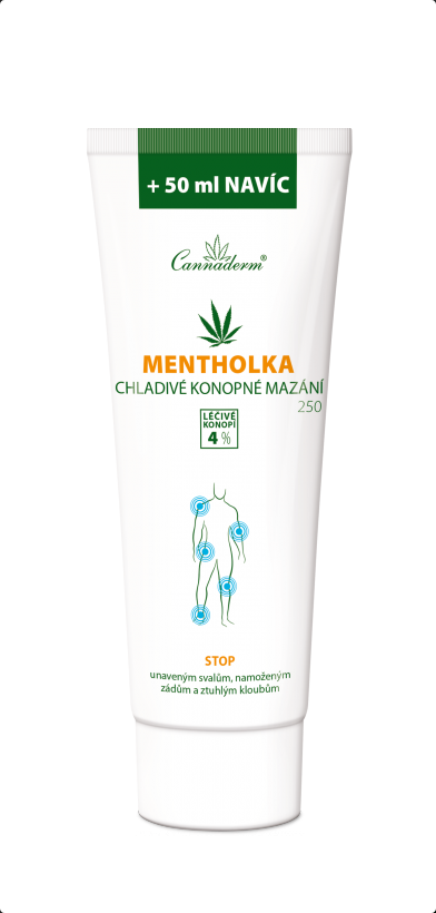 Cannaderm Mentolka konopné mazání 200 ml