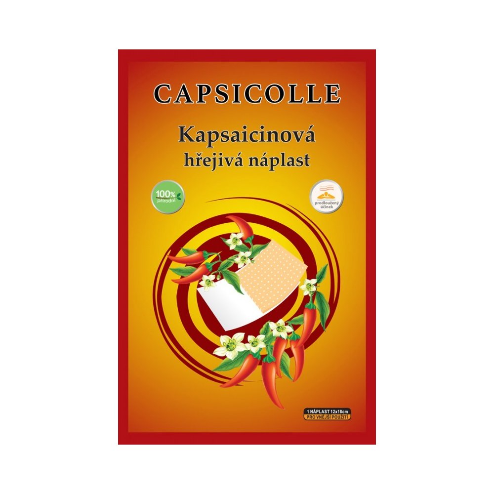 CAPSICOLLE Kapsaicinová hřejivá náplast 12 x 18 cm 1 ks