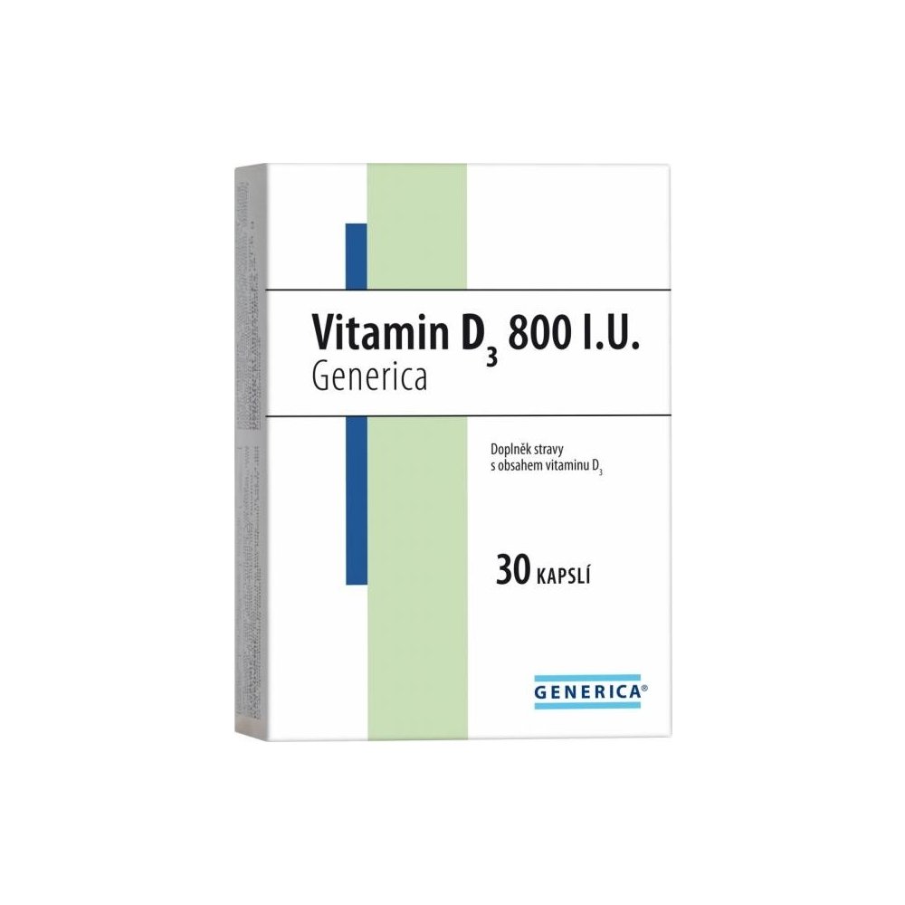Generica Vitamin D3 800 I.U. 30 kapslí