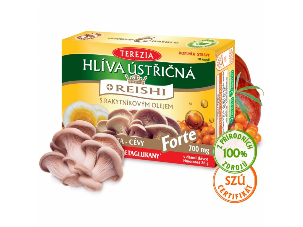 Terezia Hlíva ústřičná s Reishi Forte 60 kapslí