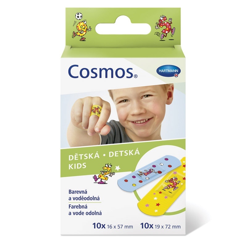 Náplast Cosmos Dětská 19 x 72 mm (12x) 16 x 57 mm (8x)