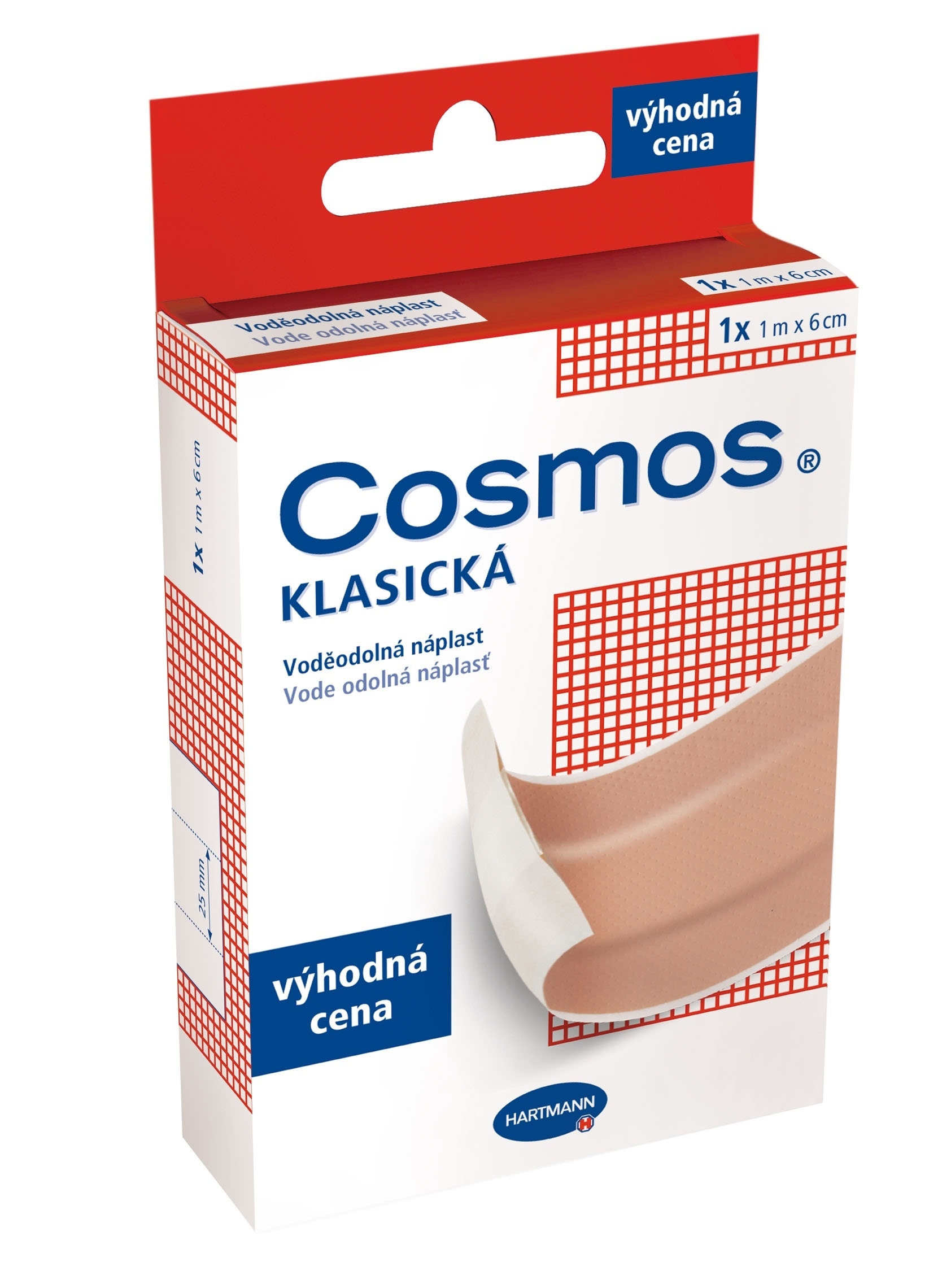 Náplast Cosmos Klasická voděodolná 1 m x 6 cm 1 ks