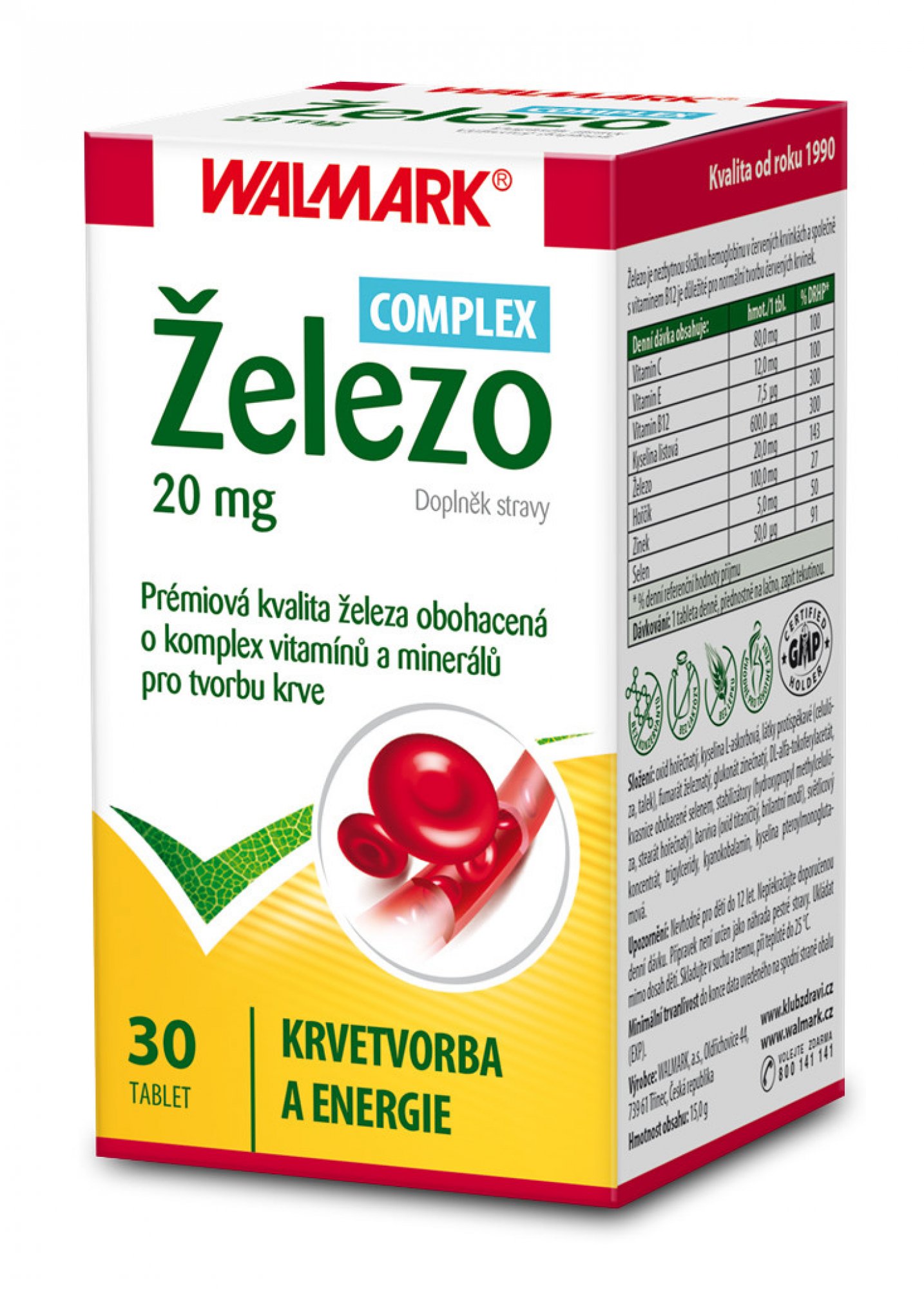 Walmark Železo Complex 20 mg 30 tablet