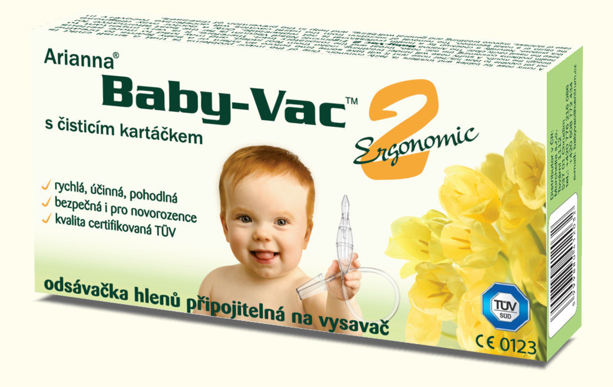 Baby Vac Arianna 2 s čistic.kart. nosní odsávačka
