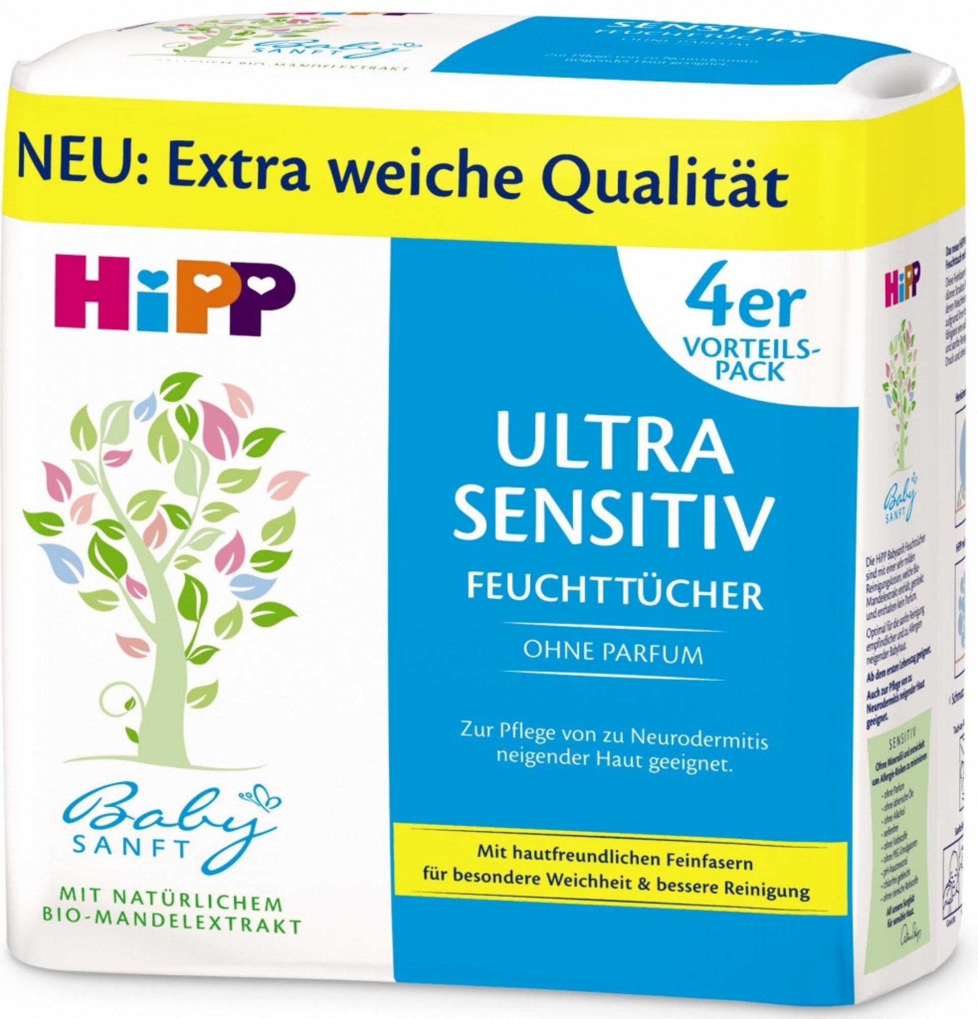 HiPP Babysanft Ultra Sensitive 4 x 52 ks
