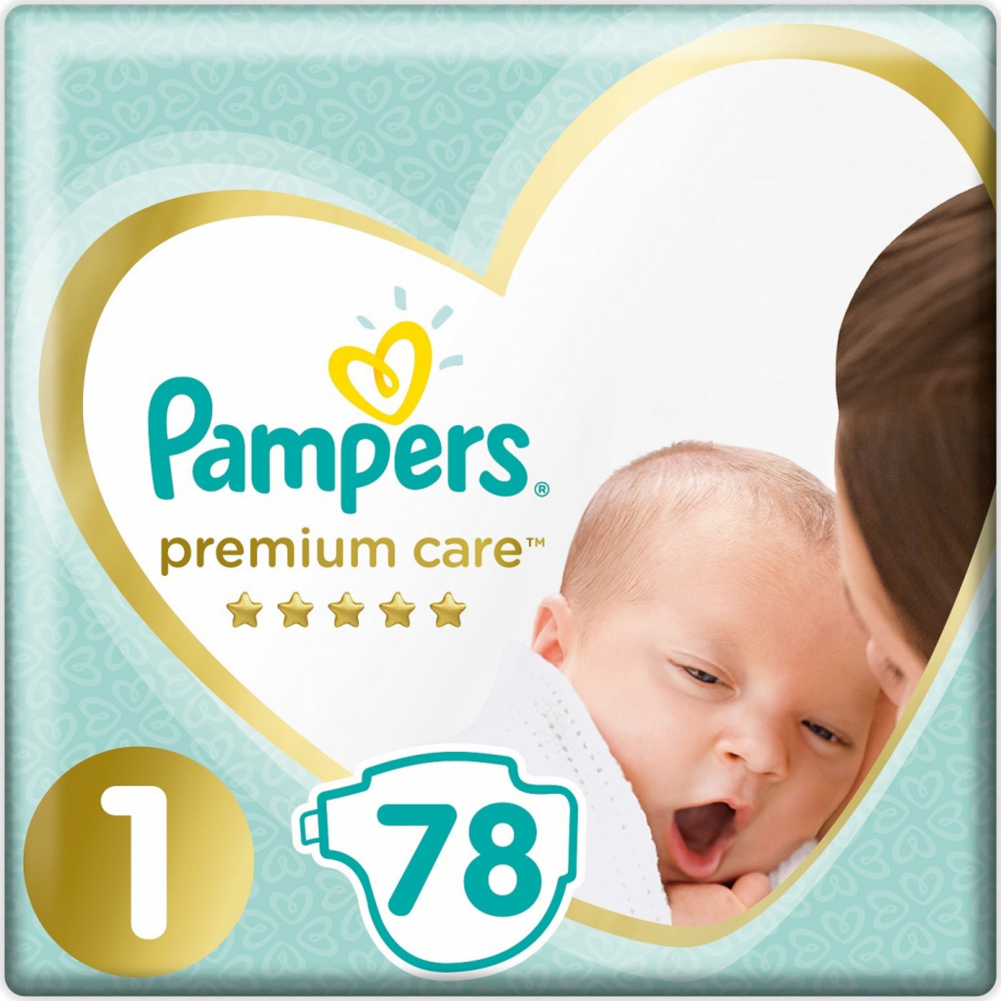 Pampers Premium Care 1 NEWBORN 2-5 kg 78 ks