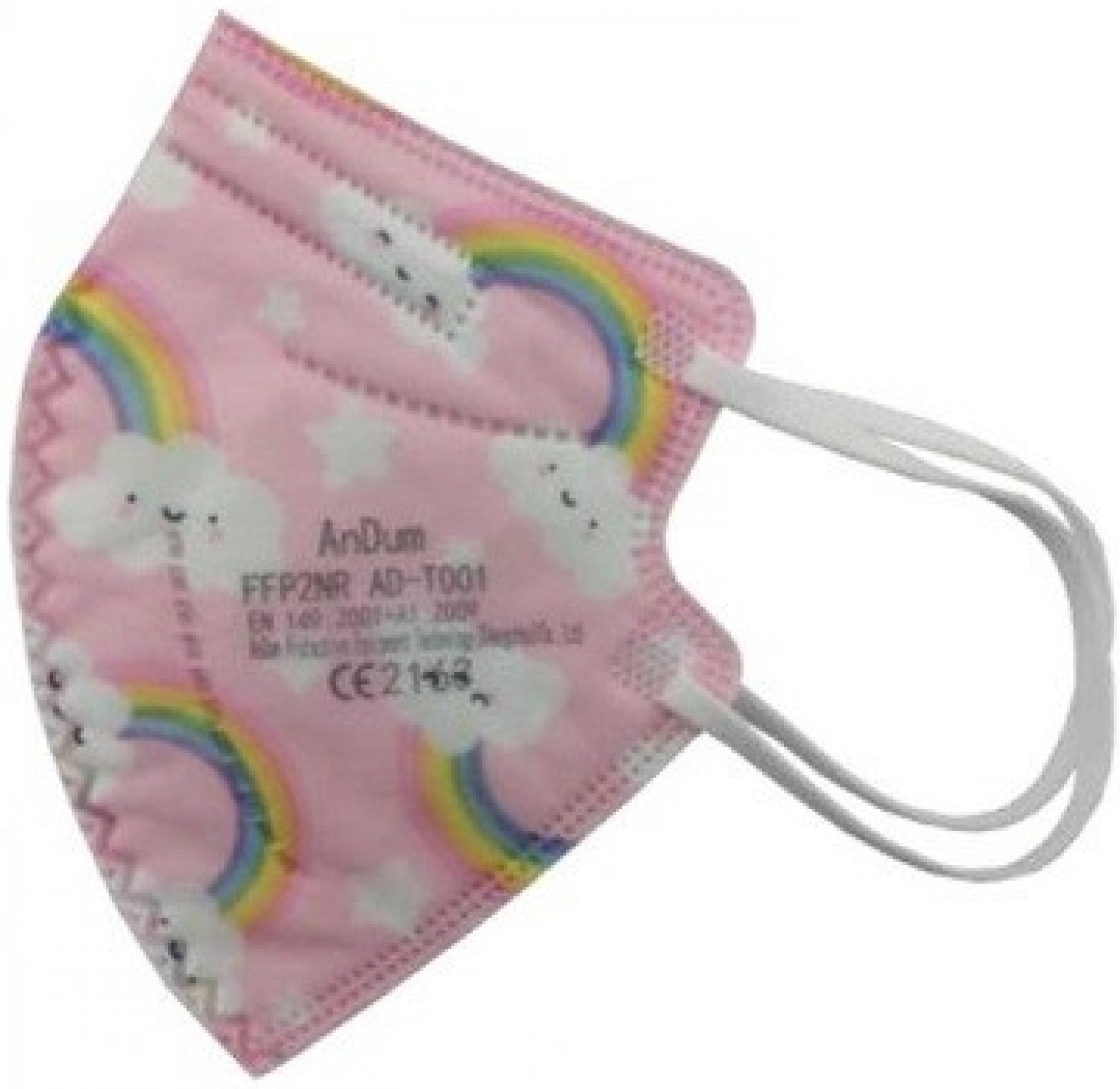 AnDum FFP2 NR respirátor pro děti duhový 20 ks