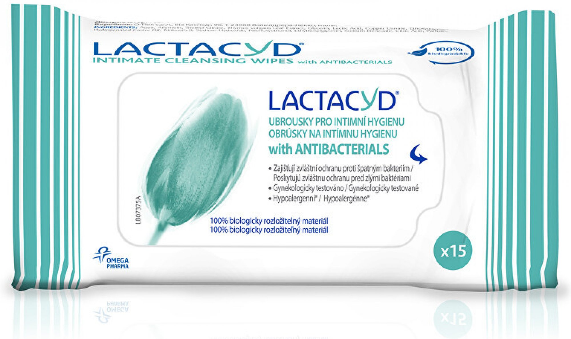 Lactacyd ubrousky with Antibacterials 15 ks
