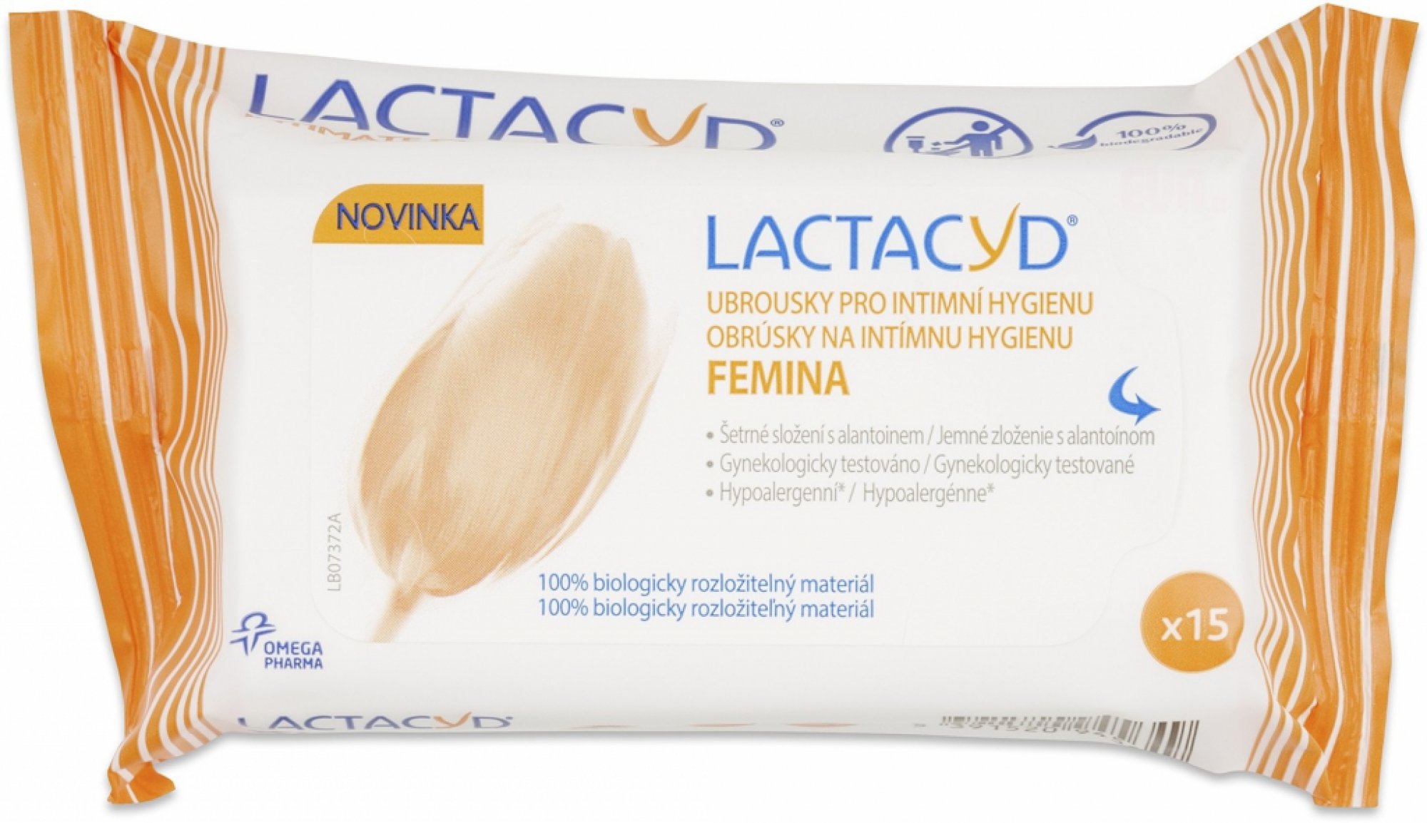 Lactacyd ubrousky Femina 15 ks
