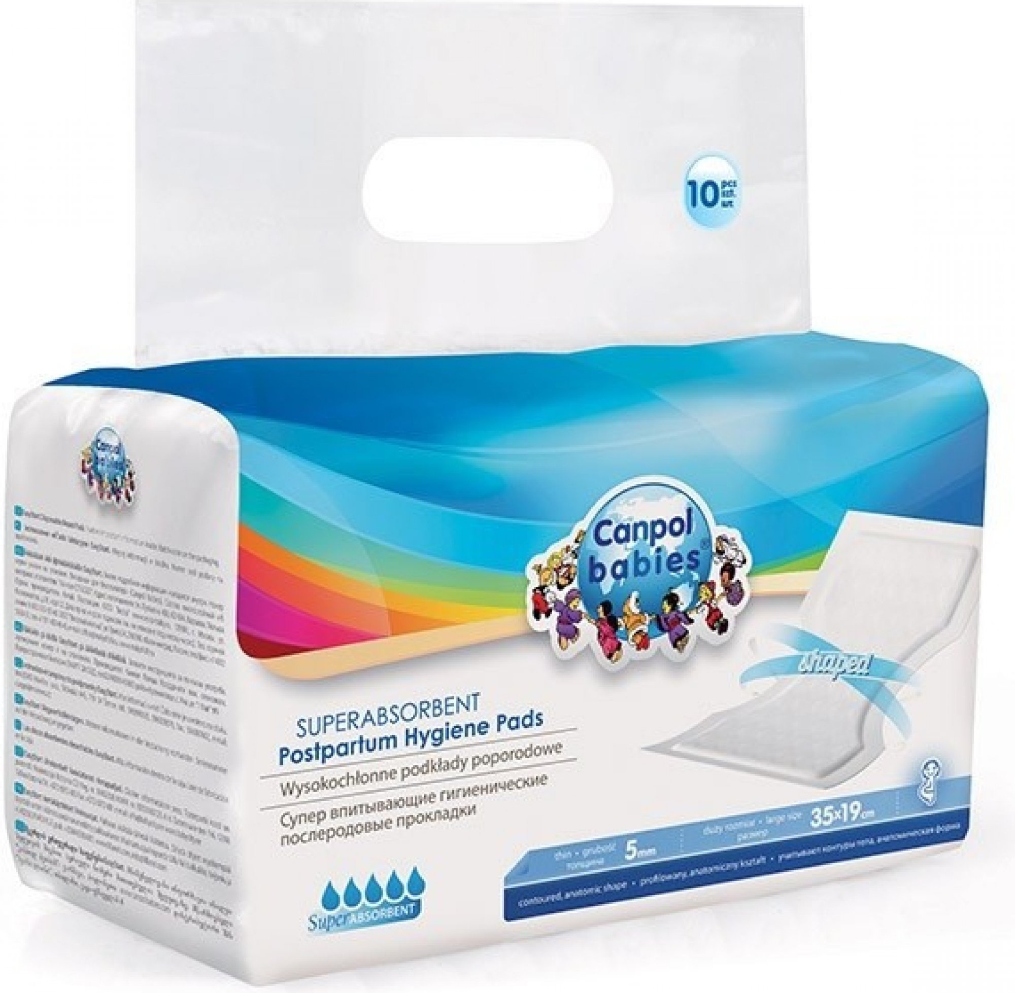 Canpol babies vysoce absorpční poporodní vložky noční 10 ks