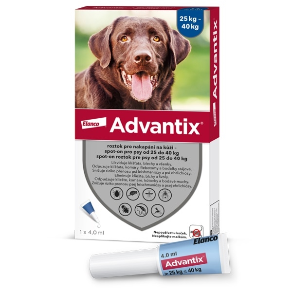 Advantix spot-on pro psy 25-40 kg 1 x 4 ml