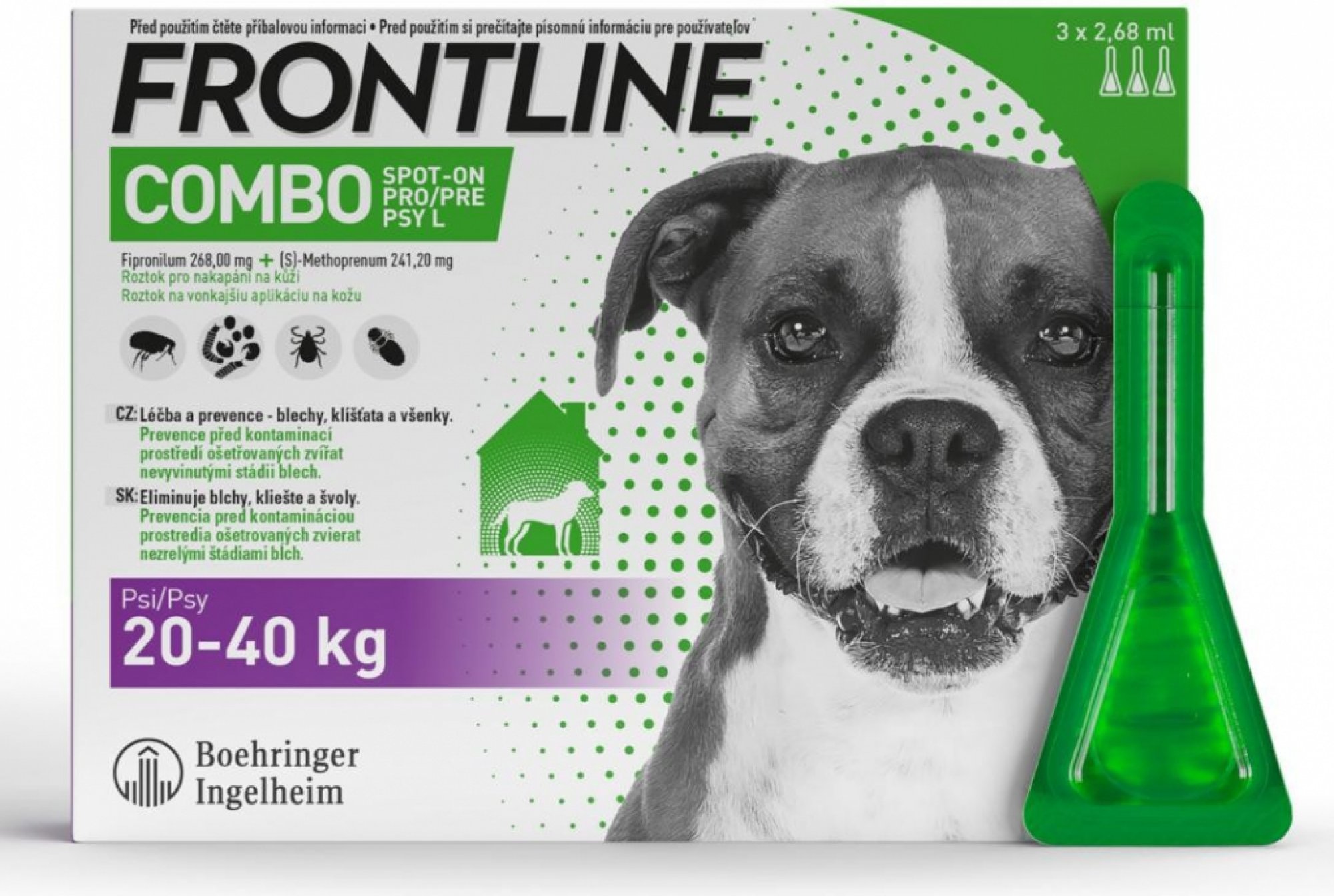 Frontline Combo Spot-on pro psy L 20-40 kg 3 x 2,68 ml
