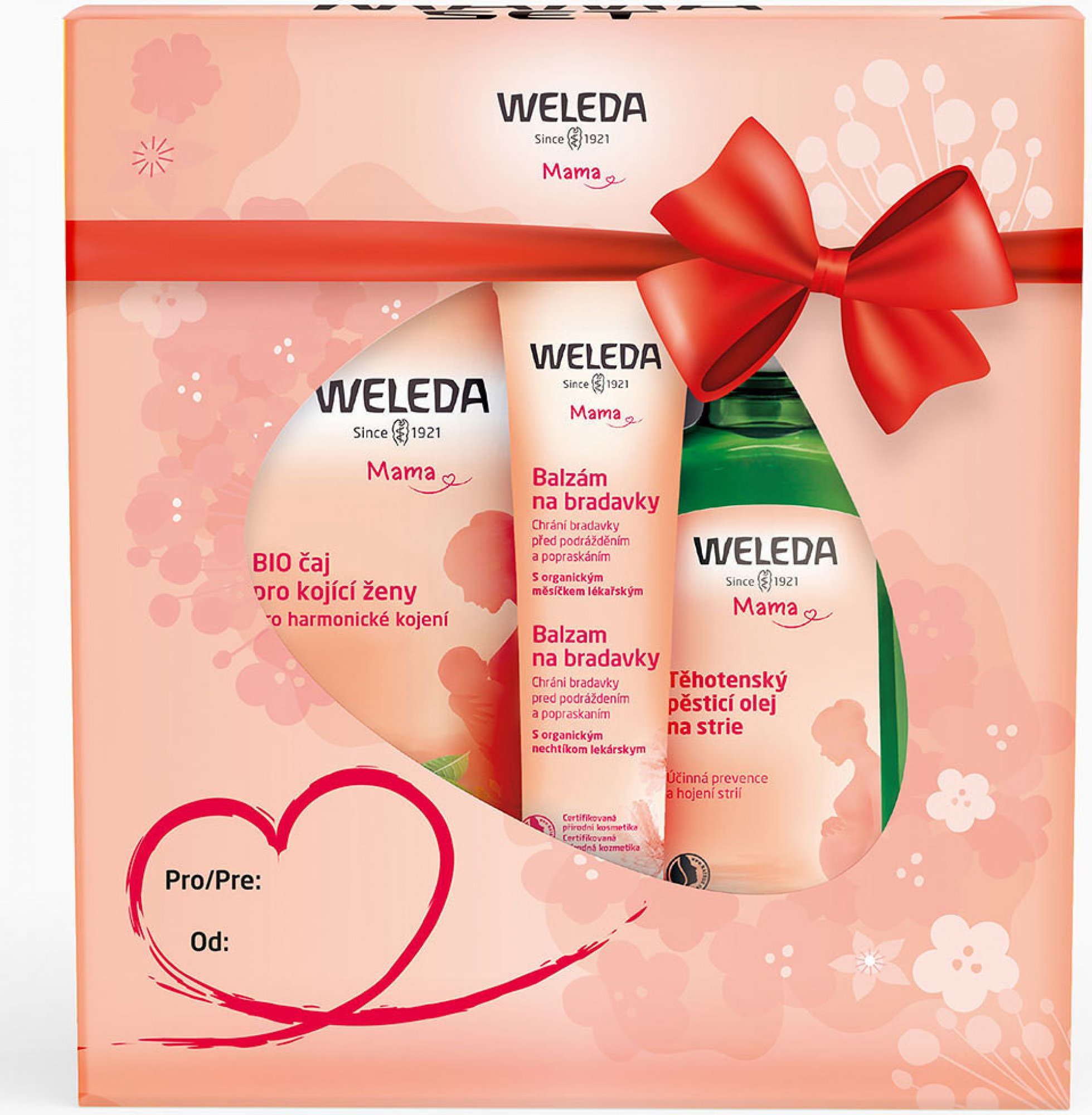 Weleda Mama set olej 100 ml + balzám 25 g + čaj 40 g dárková sada