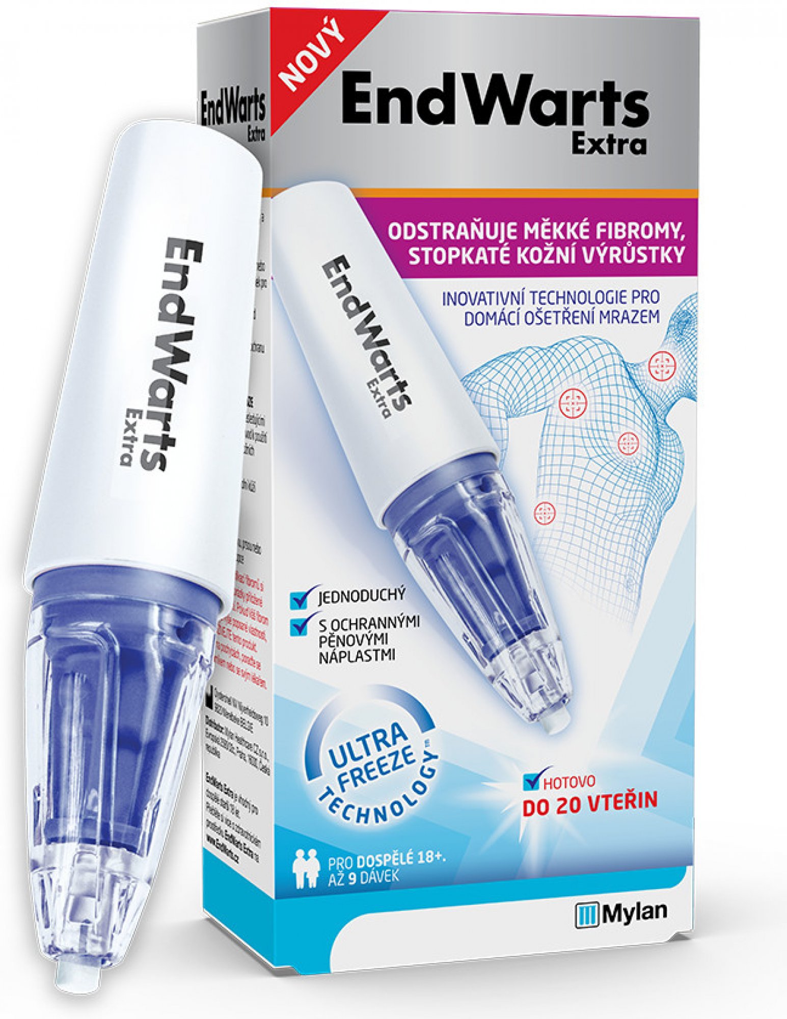 EndWarts Extra kryoterapie fibromů 14.3g
