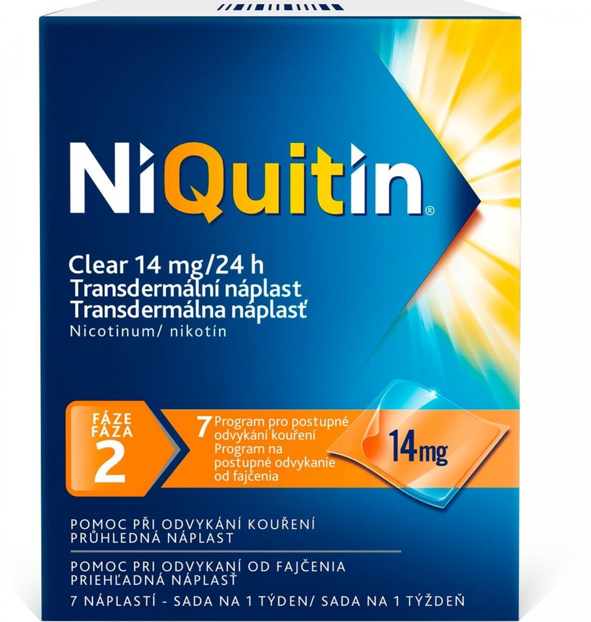Niquitin Clear 14mg 14 mg/24h tdr.emp. 7