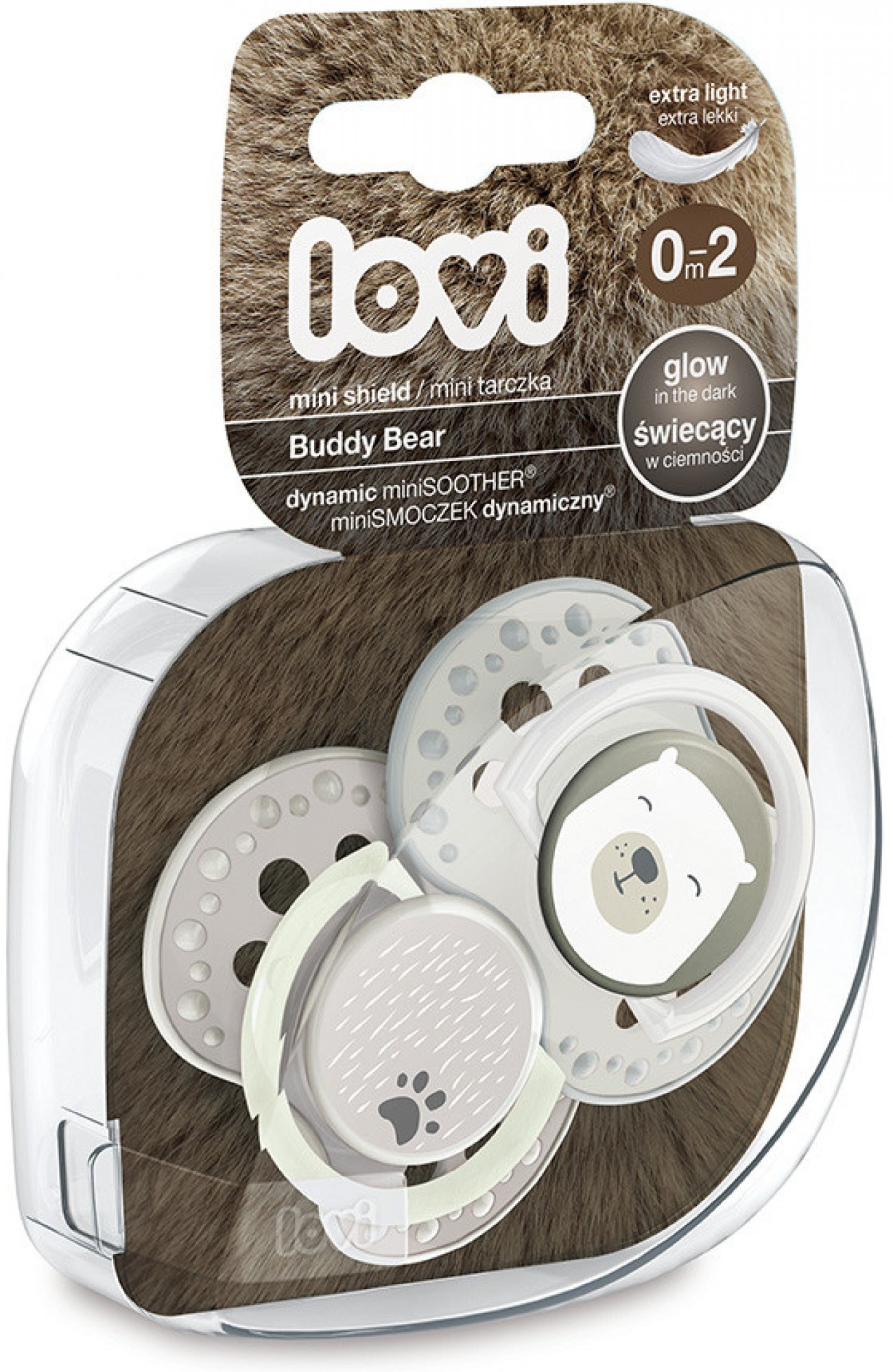 LOVI silikon likon dynamický Buddy Bear hnědá 2 ks