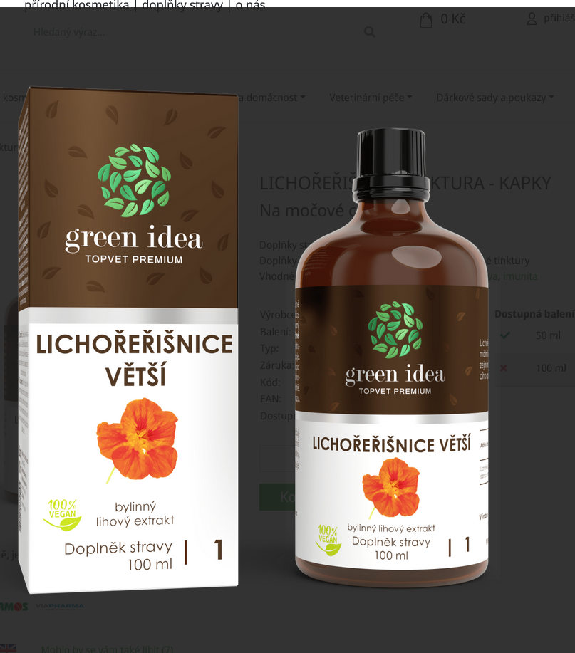 Topvet Lichořeřišnice větší extrakt 100 ml