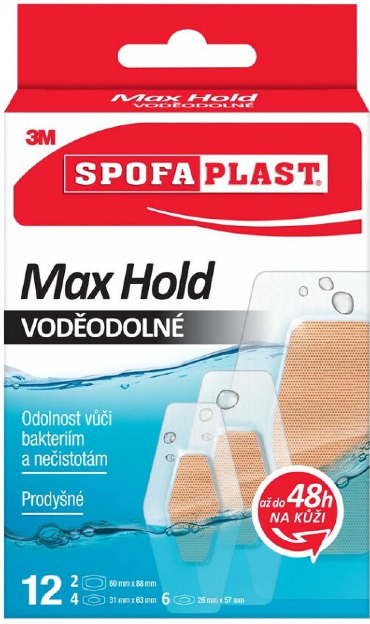 Spofaplast 191N Max Hold Voděodolné 12 ks