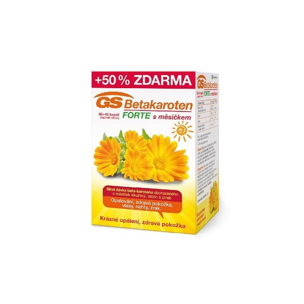 GS Betakaroten Forte s měsíčkem 120 kapslí