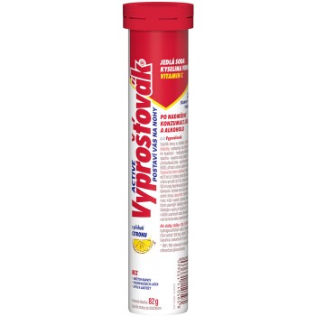 Vitar Vyprošťovák active s příchutí citronu 20 šumivých tablet 82 g