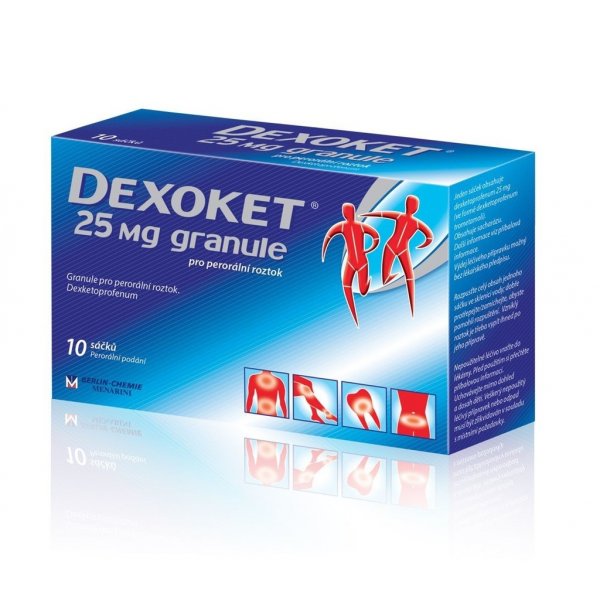 Dexoket 25 mg granule pro perorálni roztok 25 mg por.gra.sol.10