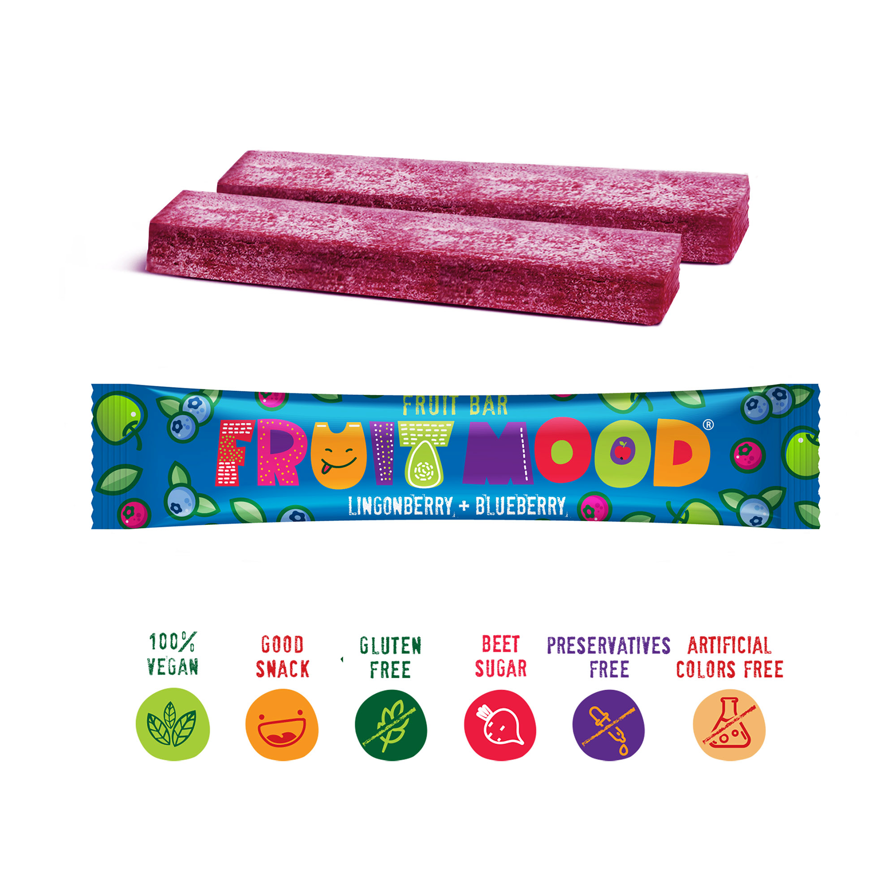 SERGIO Ovocná tyčinka Fruit Mood Brusinka-Borůvka 20g