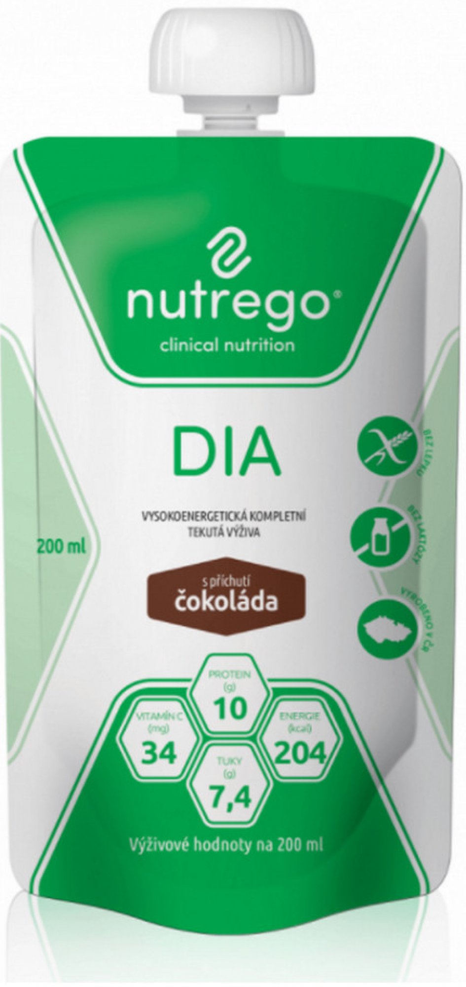 Nutrego Dia s příchutí čokoláda por.sol.12 x 200 ml