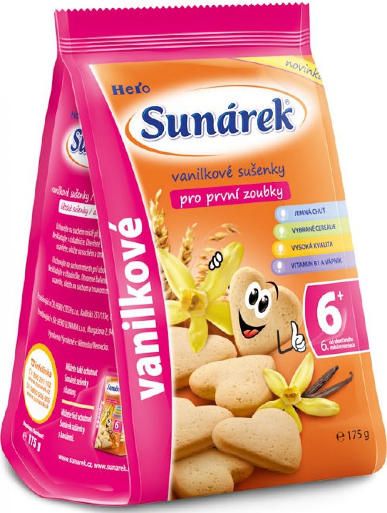 Sunárek Vanilkové sušenky pro první zoubky 175g