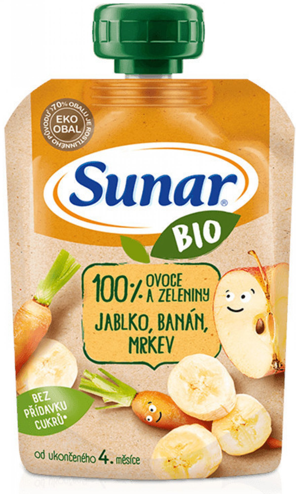 Sunar BIO kapsička Jablko banán mrkev 100 g