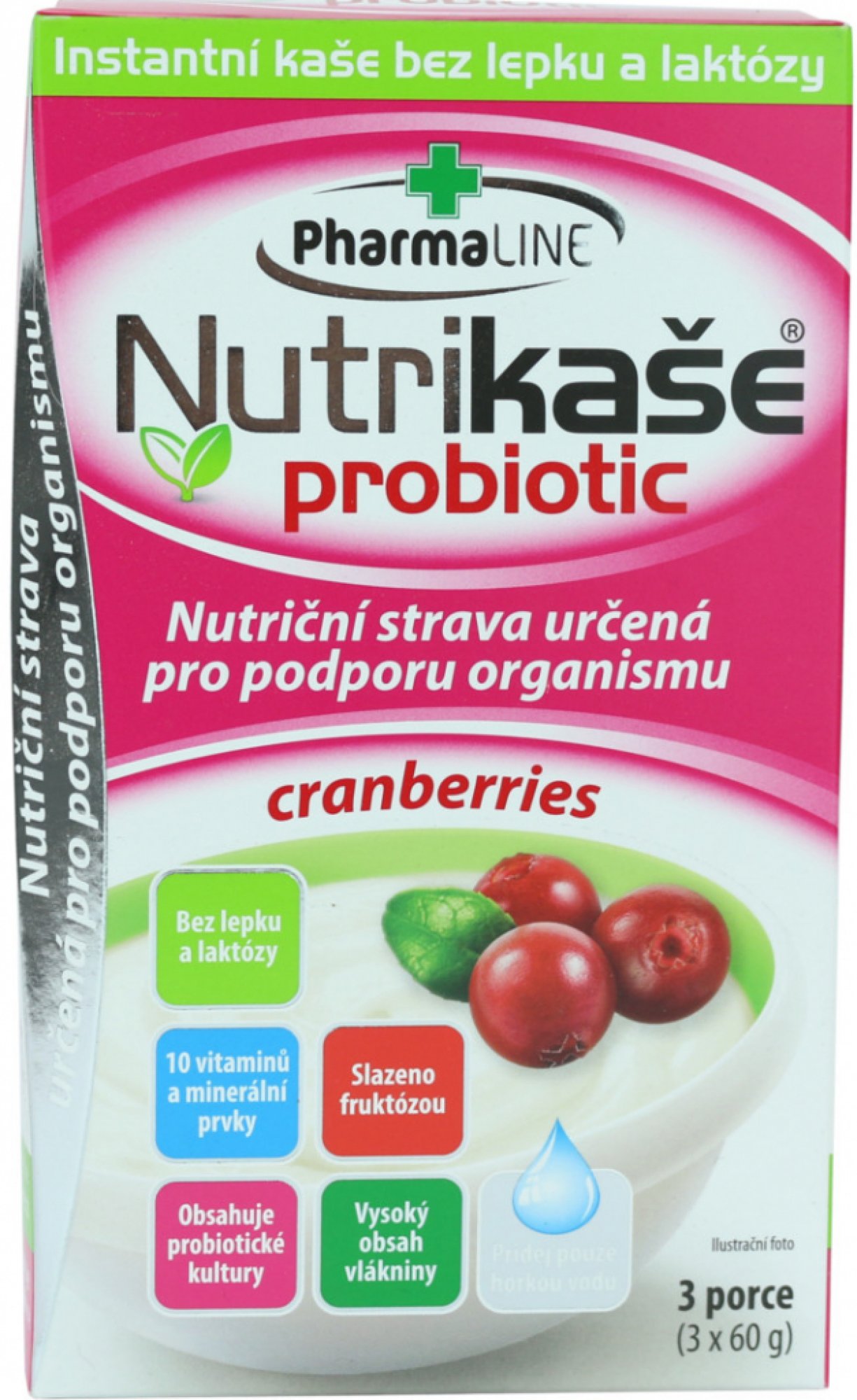 Nutrikaše probiotic cranberries 3x60 g