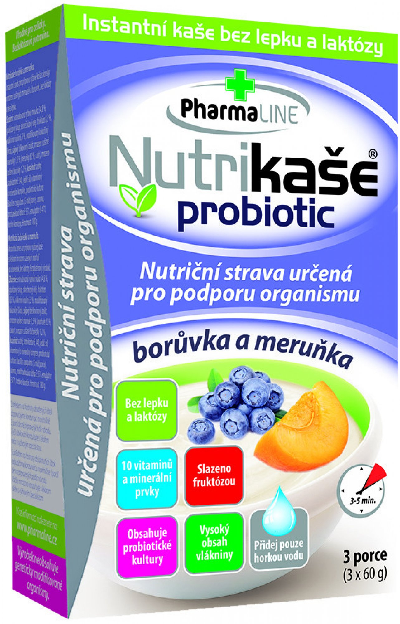 Nutrikaše probiotic meruňka a borůvka 180 g