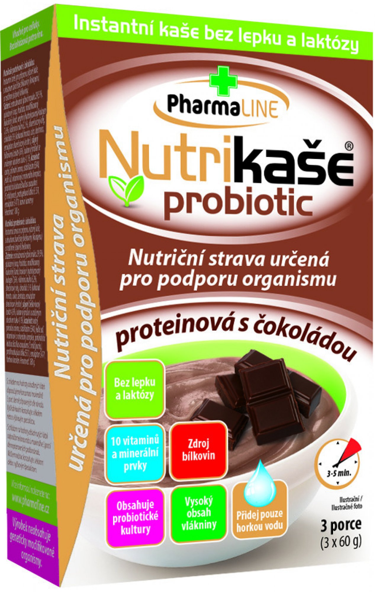 Nutrikaše probiotic proteinová s čokoládou 3x60 g