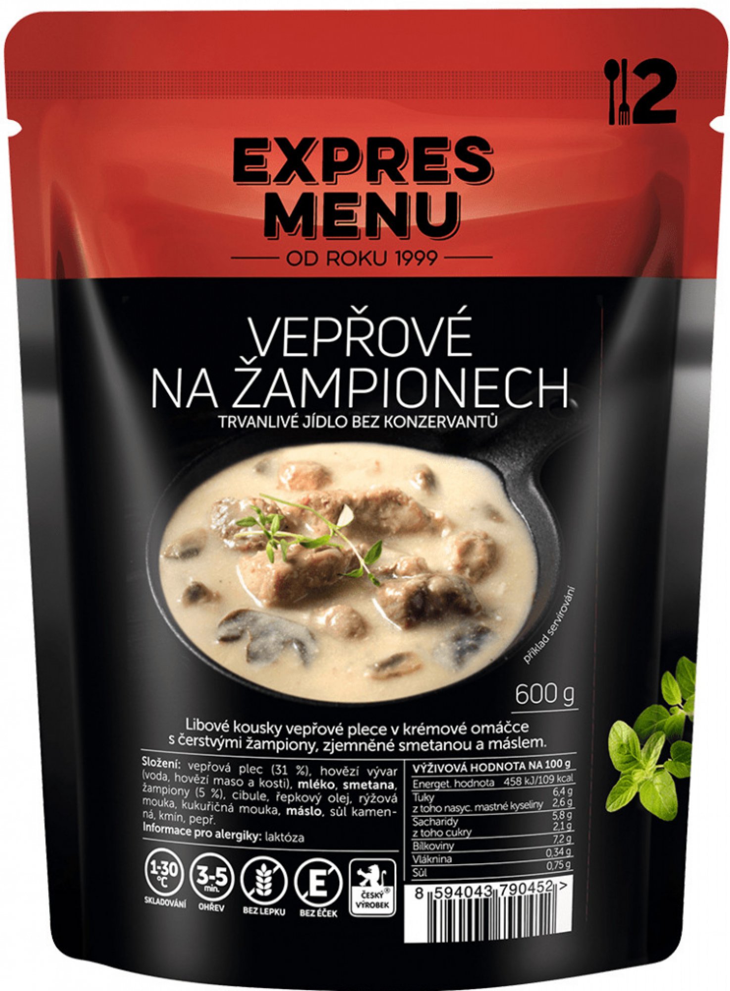 Expres Menu Vepřové na žampionech 600 g