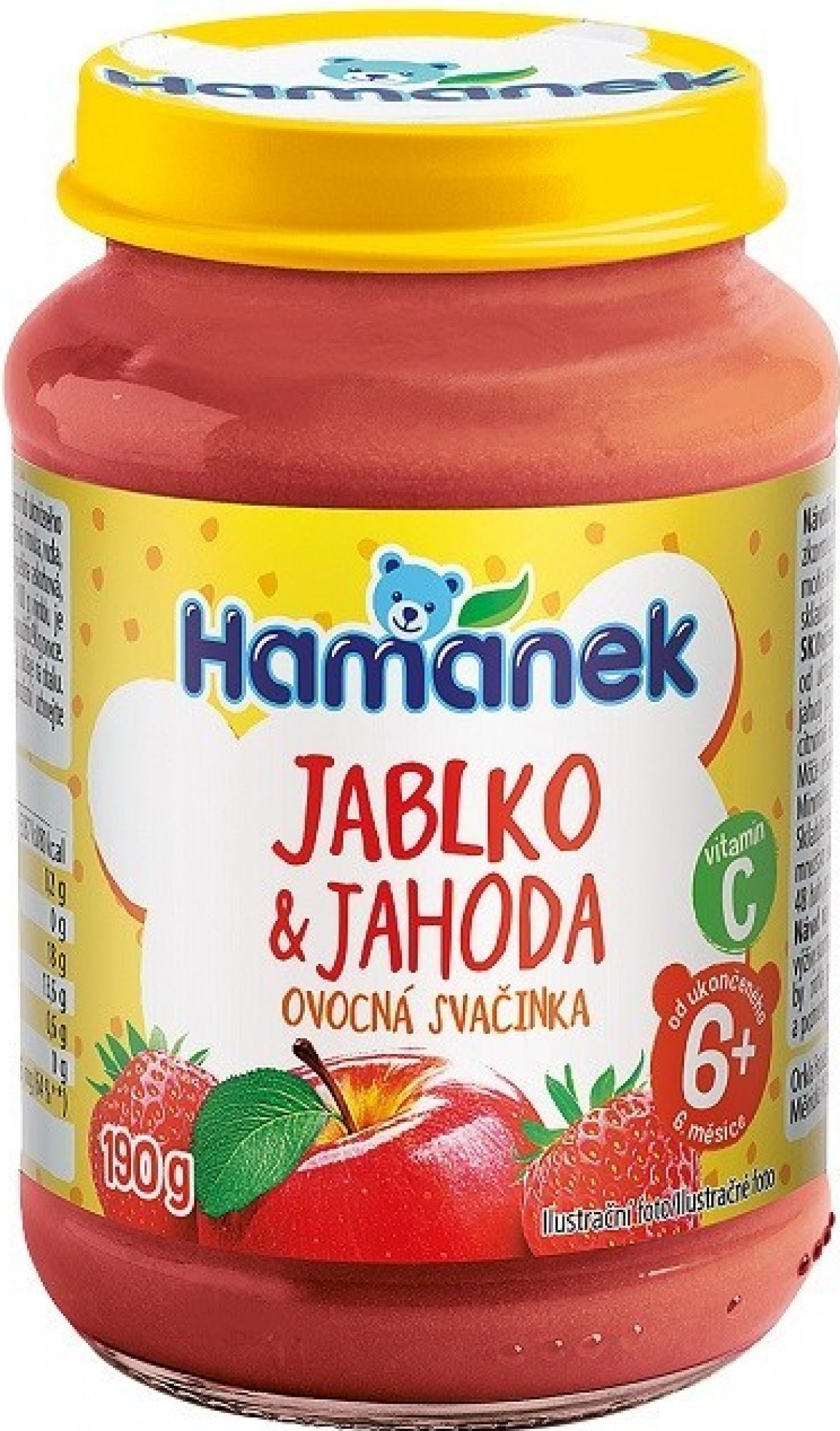 Hamánek Jablko & Jahoda ovocná svačinka 190 g