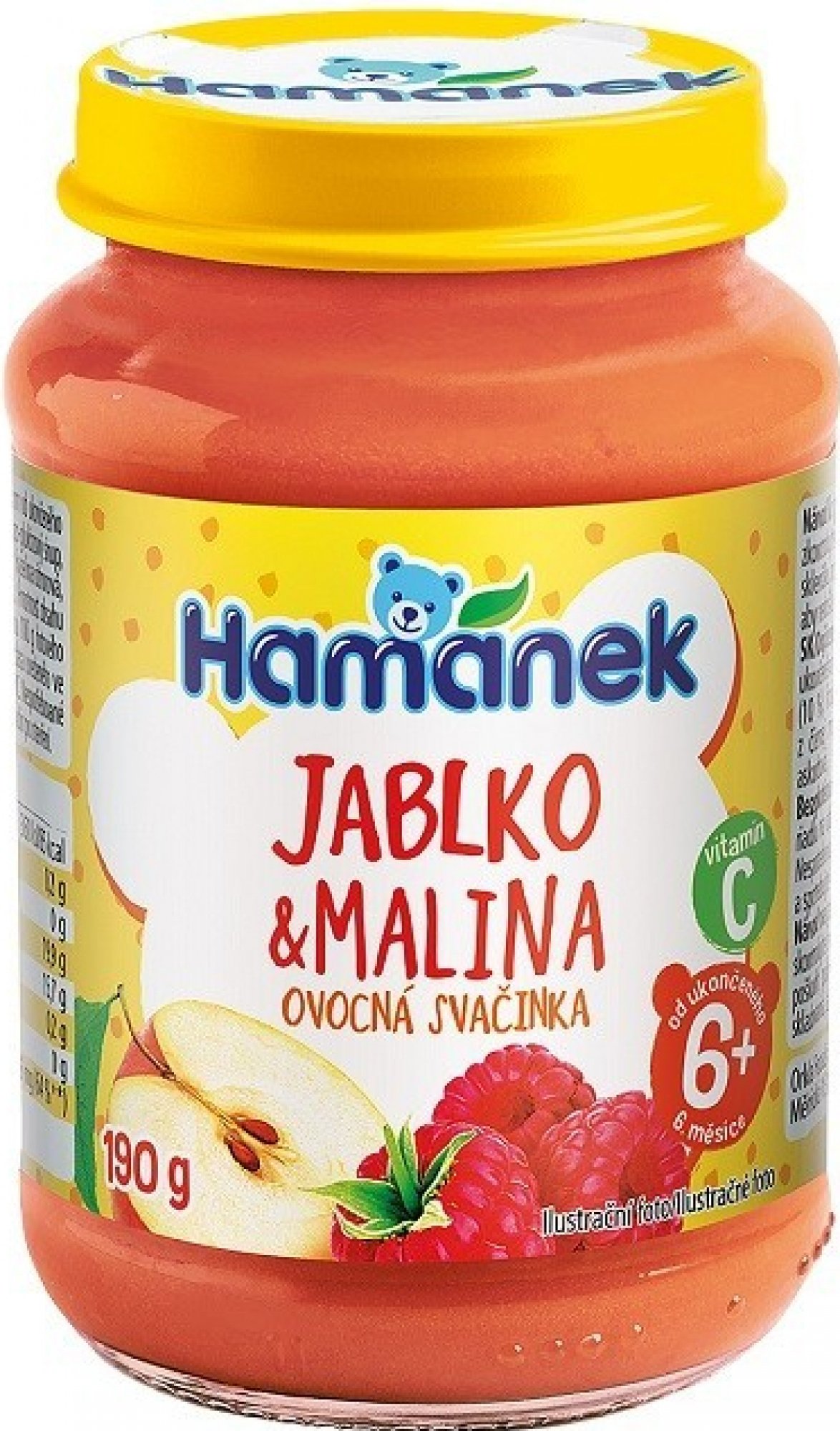 Hamánek Jablko malina 190 g